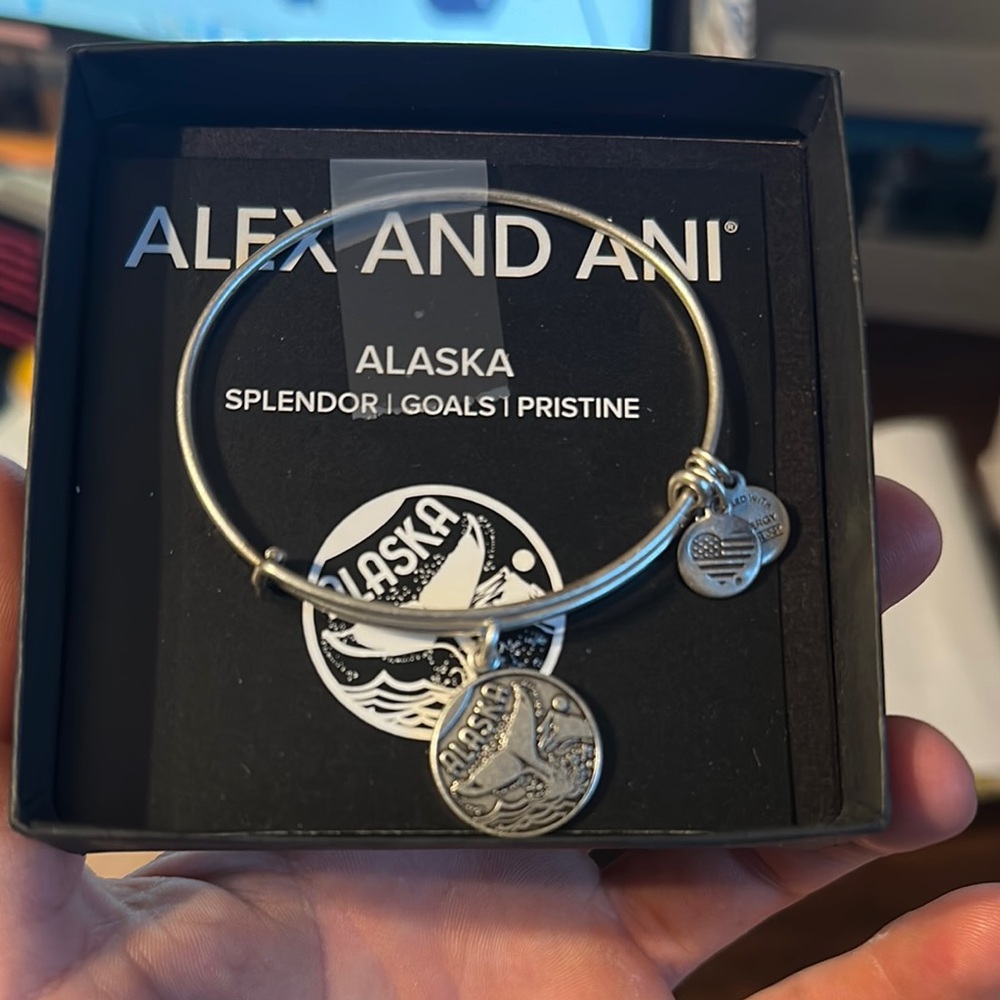 Alex and Ani Silver Alaska Charm Bracelet